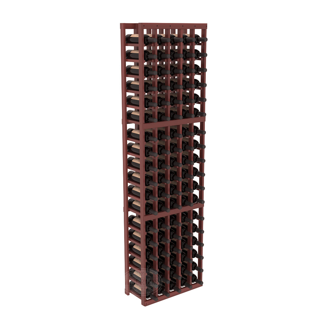 InstaCellar 5 Column Standard Rack – Premium Redwood / Cherry stained