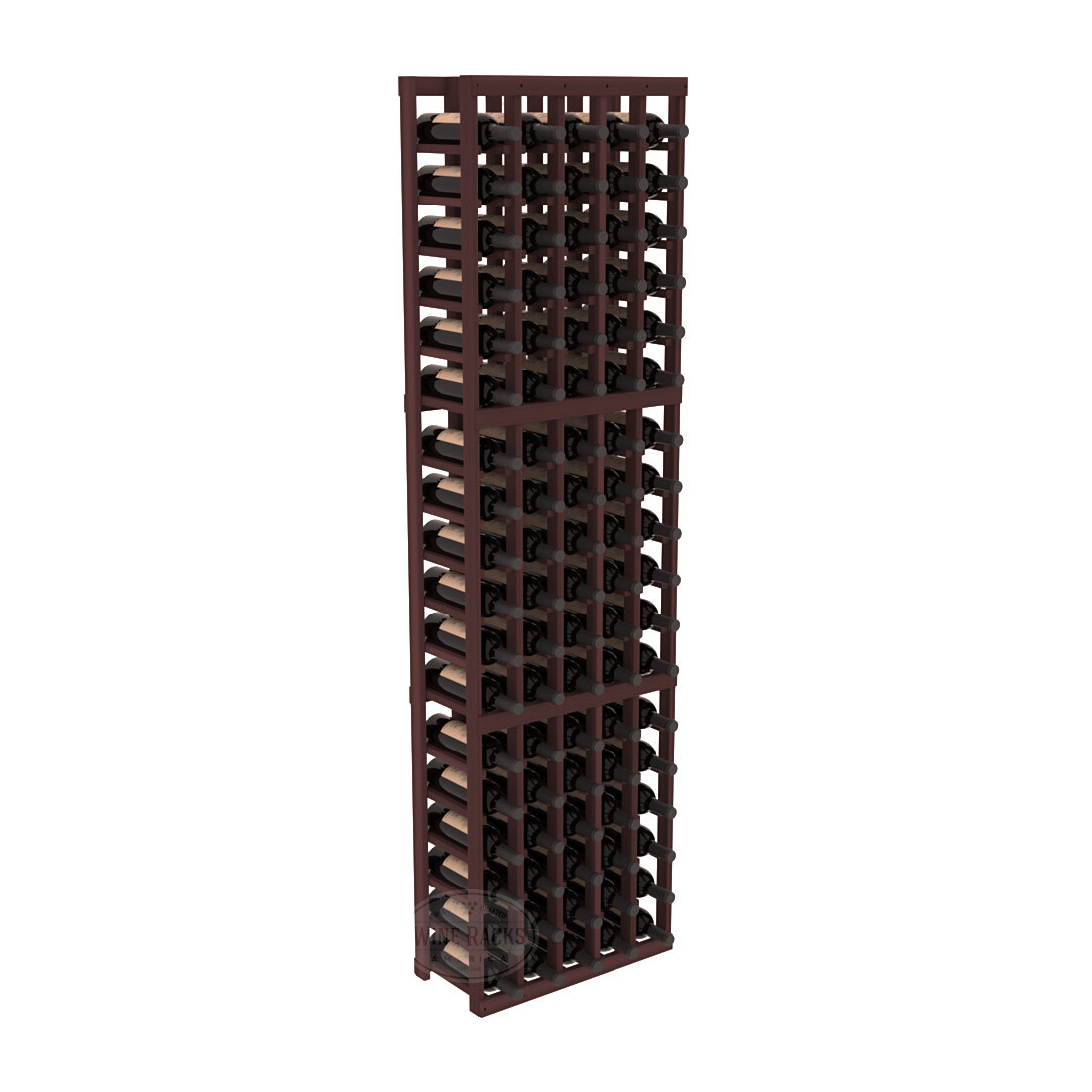 InstaCellar 5 Column Standard Rack – Premium Redwood / Walnut stained
