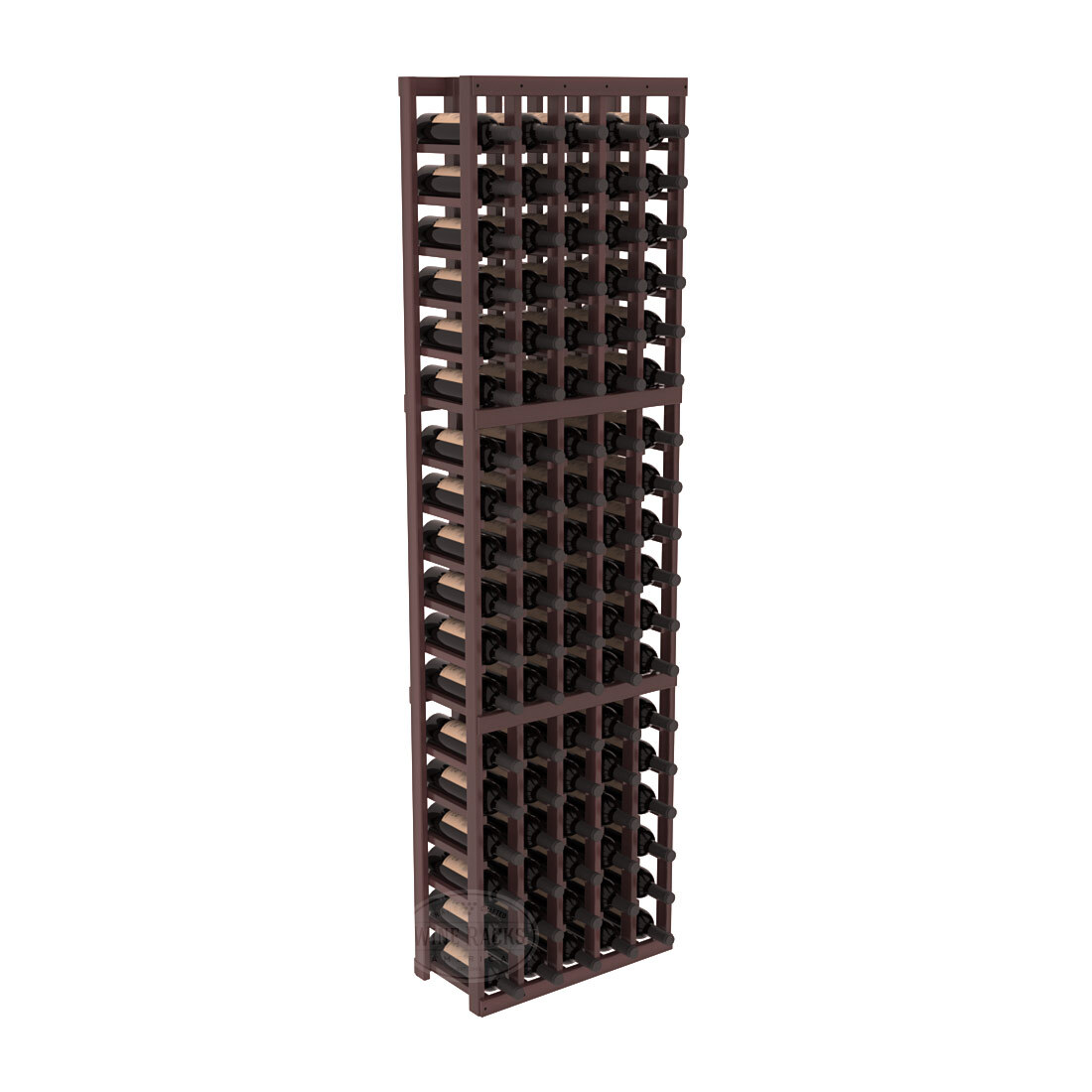 InstaCellar 5 Column Standard Rack – Premium Redwood / Walnut stained