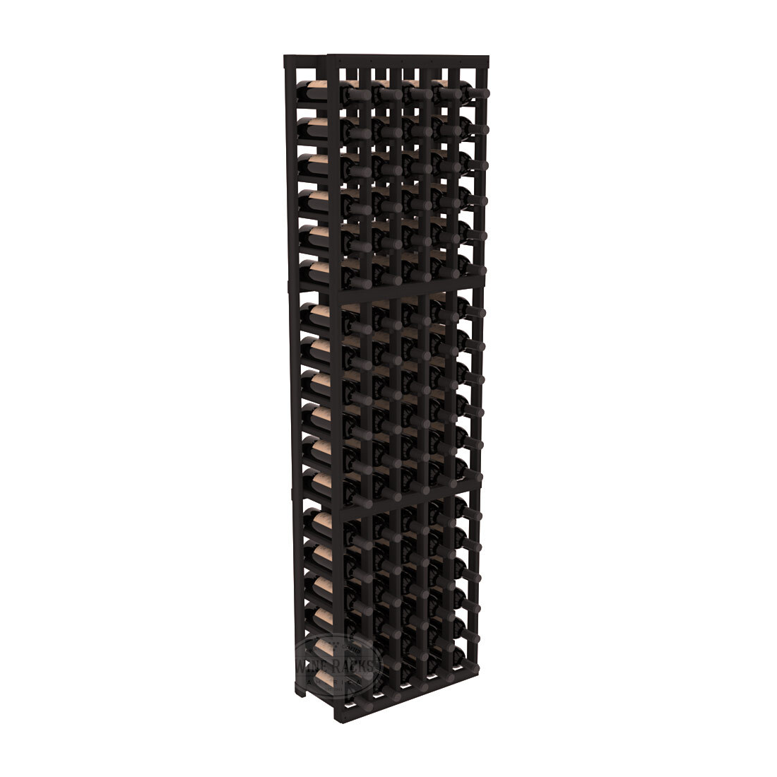 InstaCellar 5 Column Standard Rack – Premium Redwood / Black stained