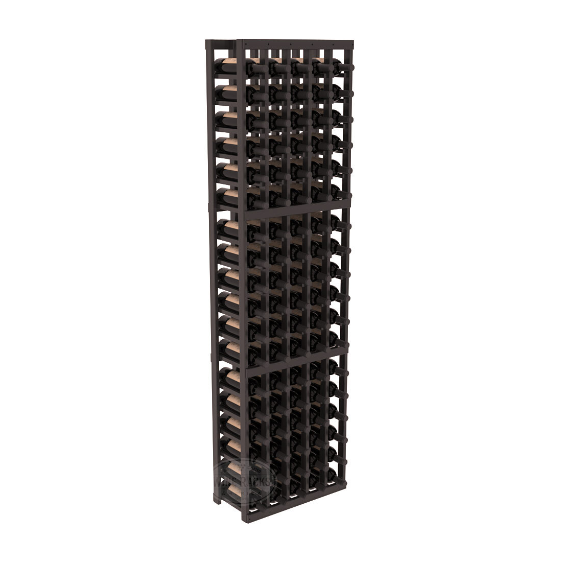 InstaCellar 5 Column Standard Rack – Premium Redwood / Black stained