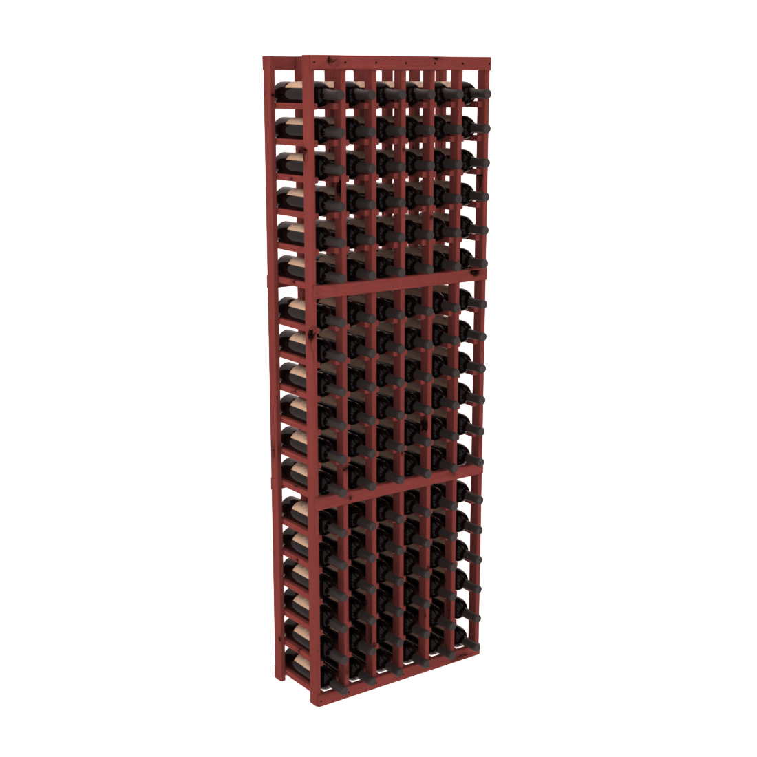 InstaCellar 6 Column Standard Rack – Knotty Alder / Cherry stained
