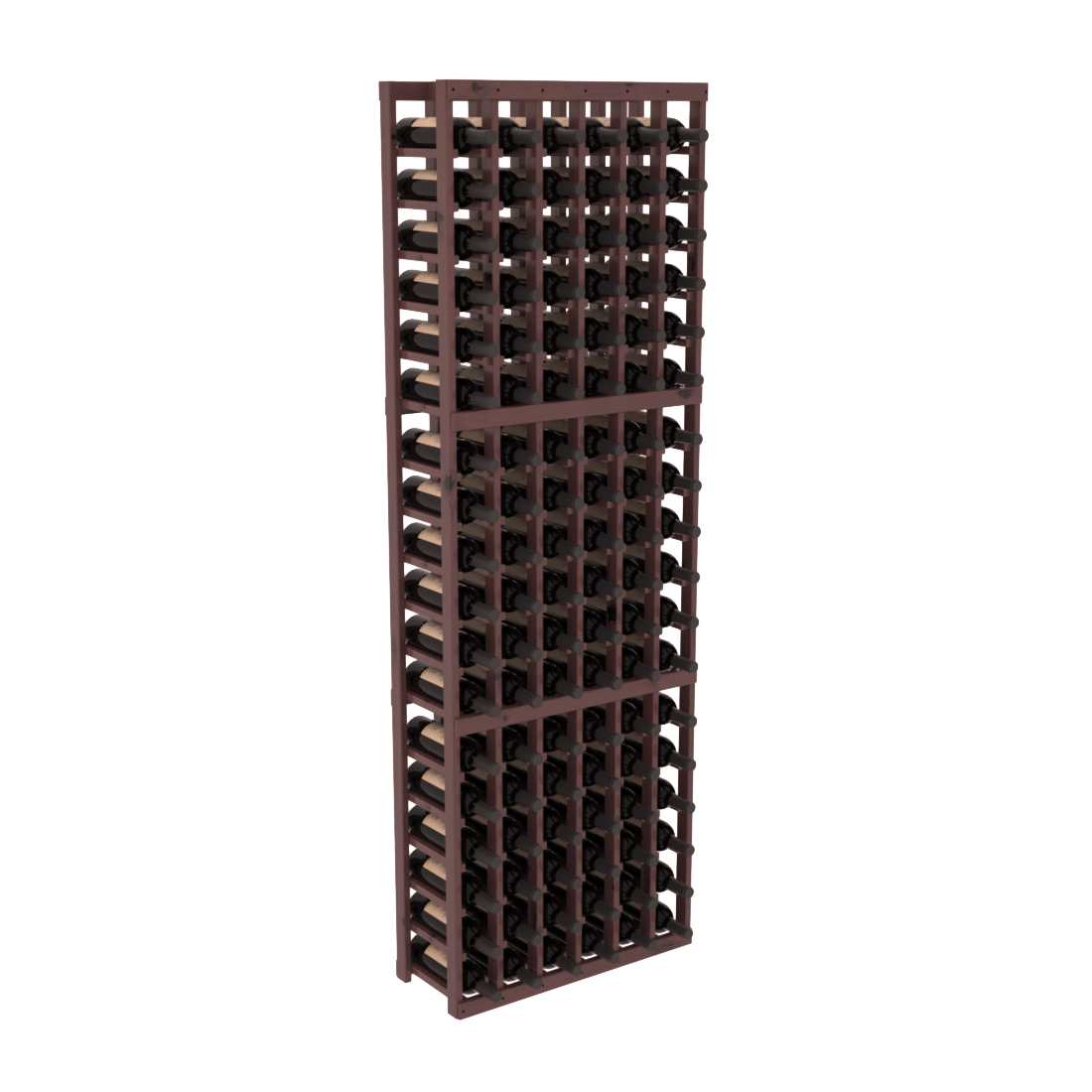 InstaCellar 6 Column Standard Rack – Knotty Alder / Walnut stained