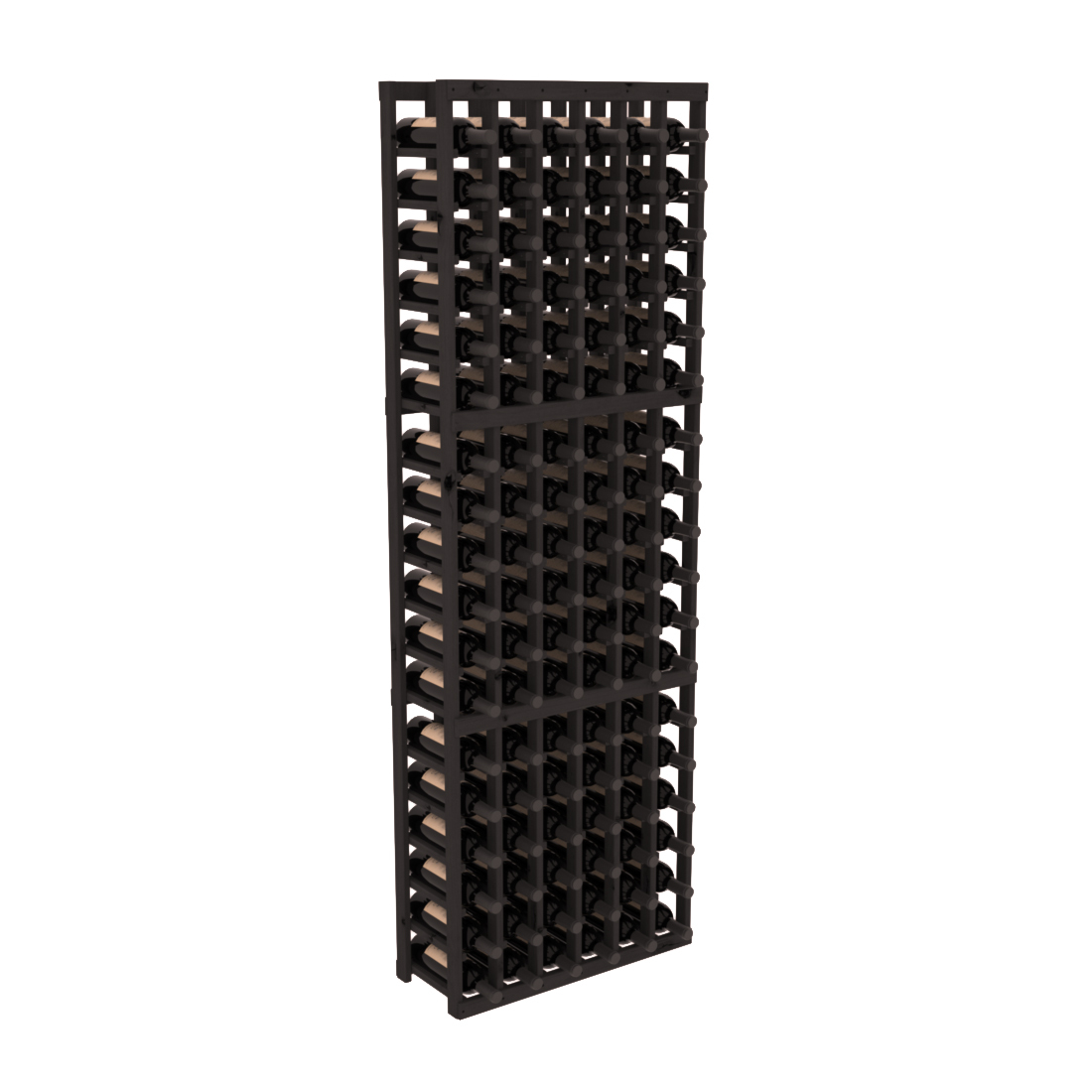 InstaCellar 6 Column Standard Rack – Knotty Alder / Black stained