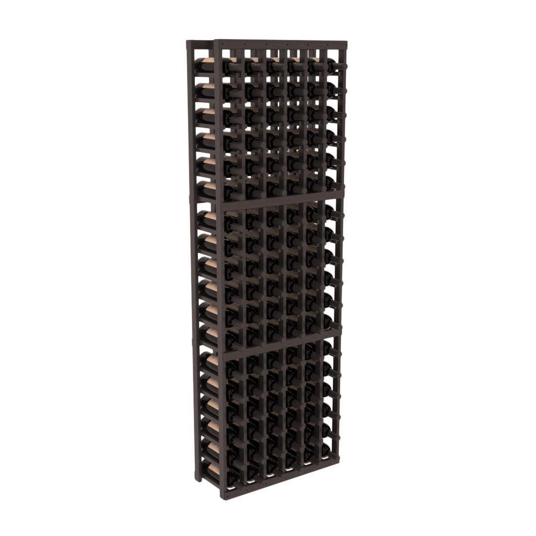 InstaCellar 6 Column Standard Rack – Grand Mahogany / Black stained