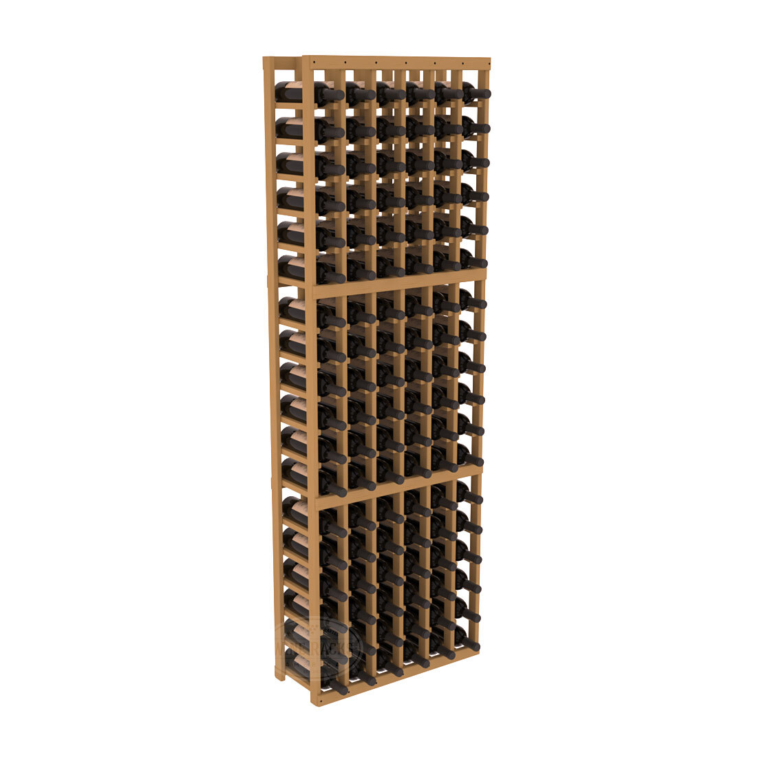 InstaCellar 6 Column Standard Rack – Ponderosa Pine / Oak stained