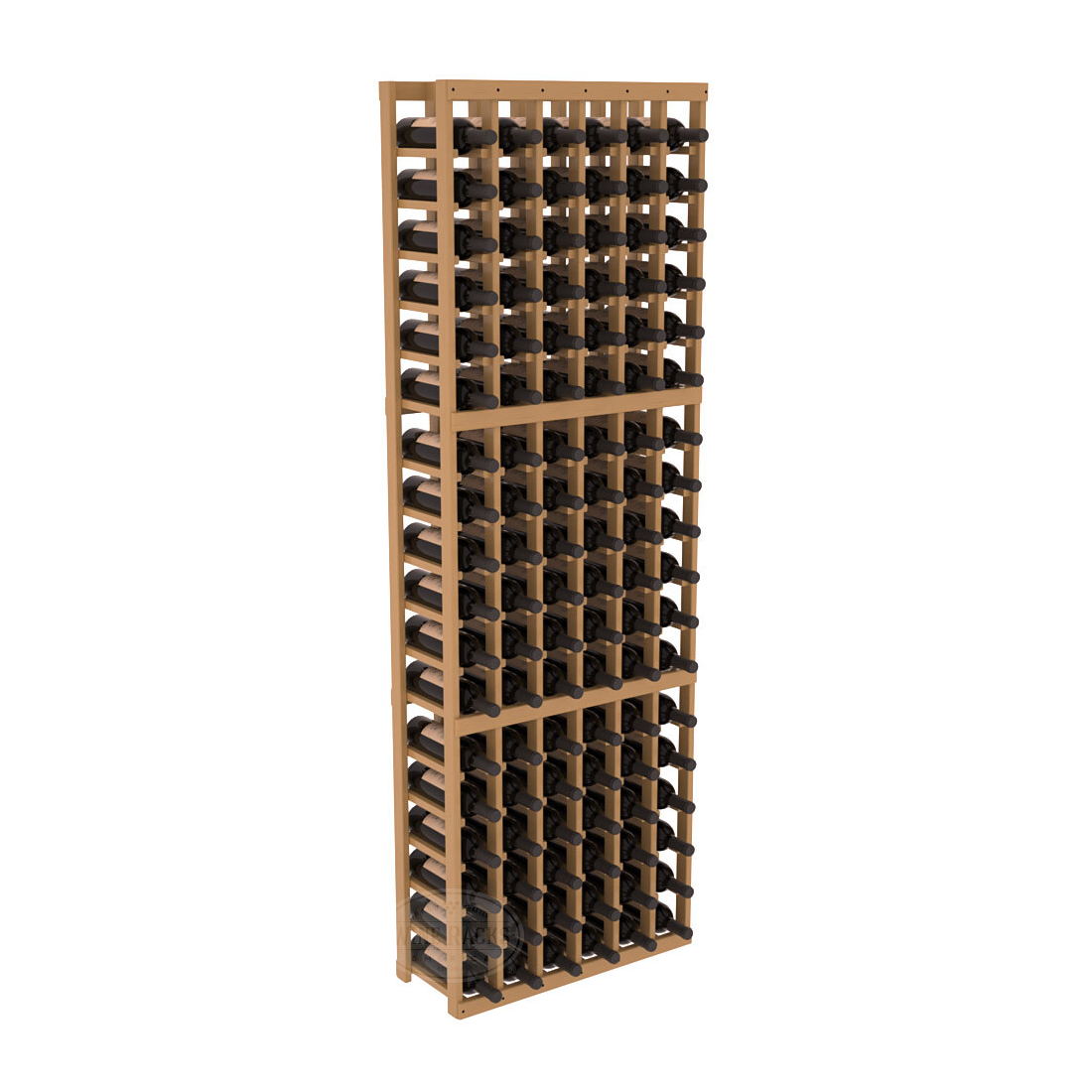 InstaCellar 6 Column Standard Rack – Ponderosa Pine / Oak stained