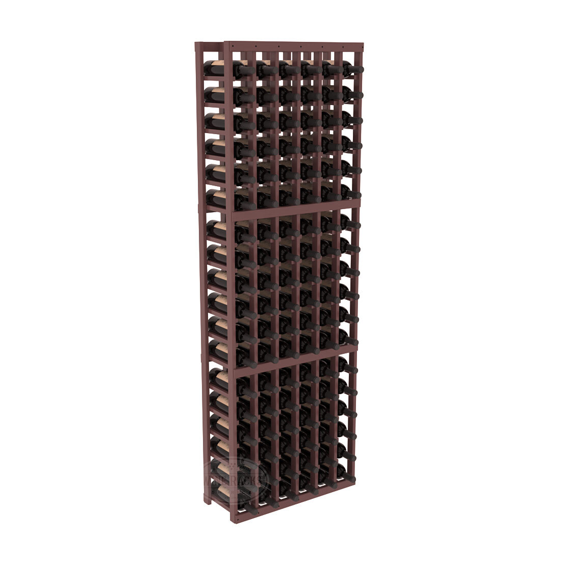 InstaCellar 6 Column Standard Rack – Ponderosa Pine / Walnut stained