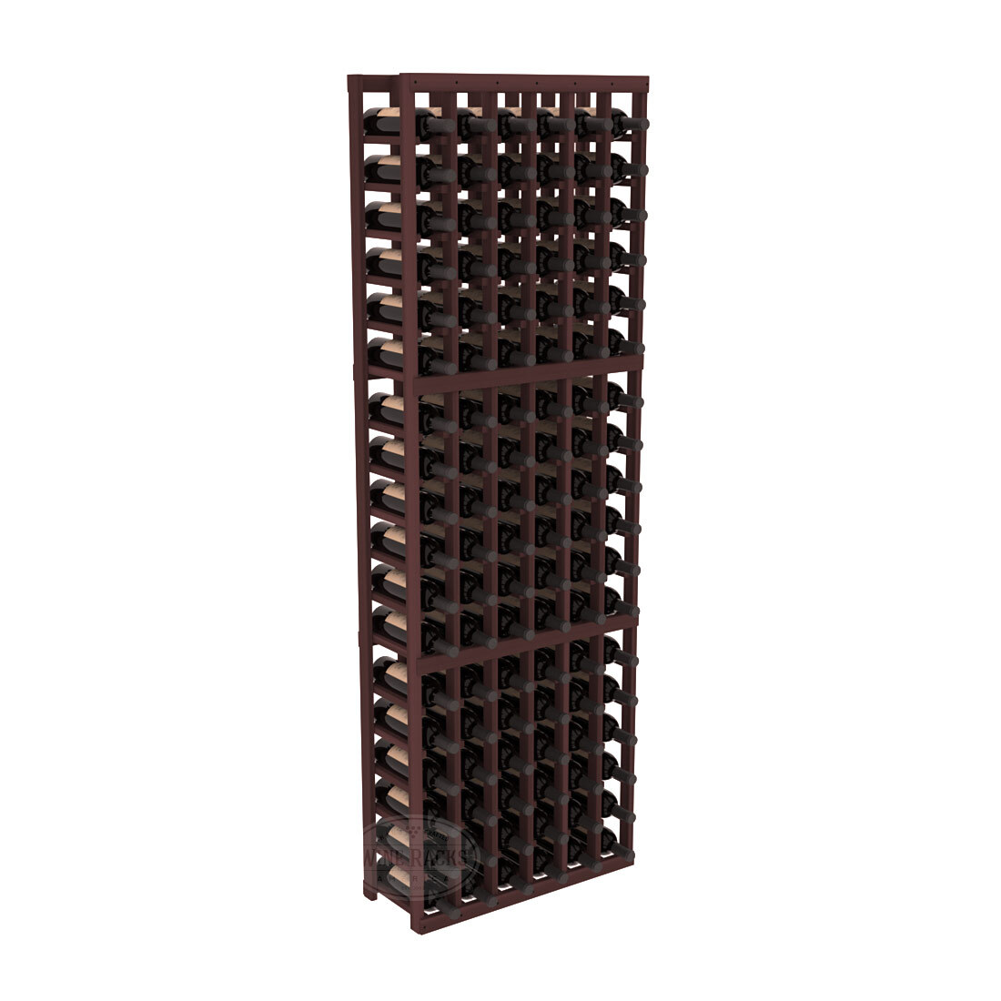 InstaCellar 6 Column Standard Rack – Premium Redwood / Walnut stained