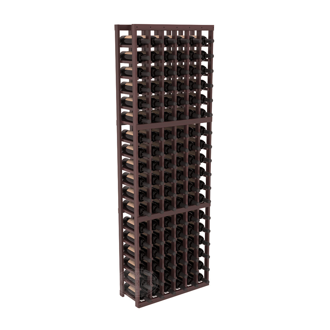 InstaCellar 6 Column Standard Rack – Premium Redwood / Walnut stained