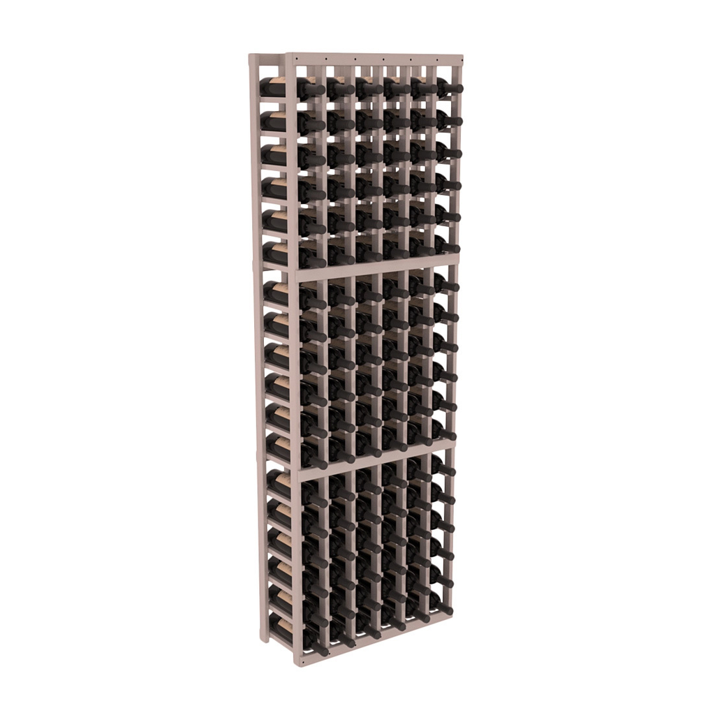 InstaCellar 6 Column Standard Rack – Premium Redwood / Greywash stained