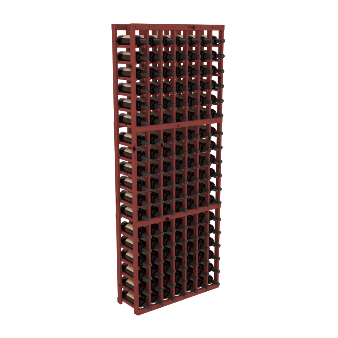 InstaCellar 7 Column Standard Rack – Knotty Alder / Cherry stained