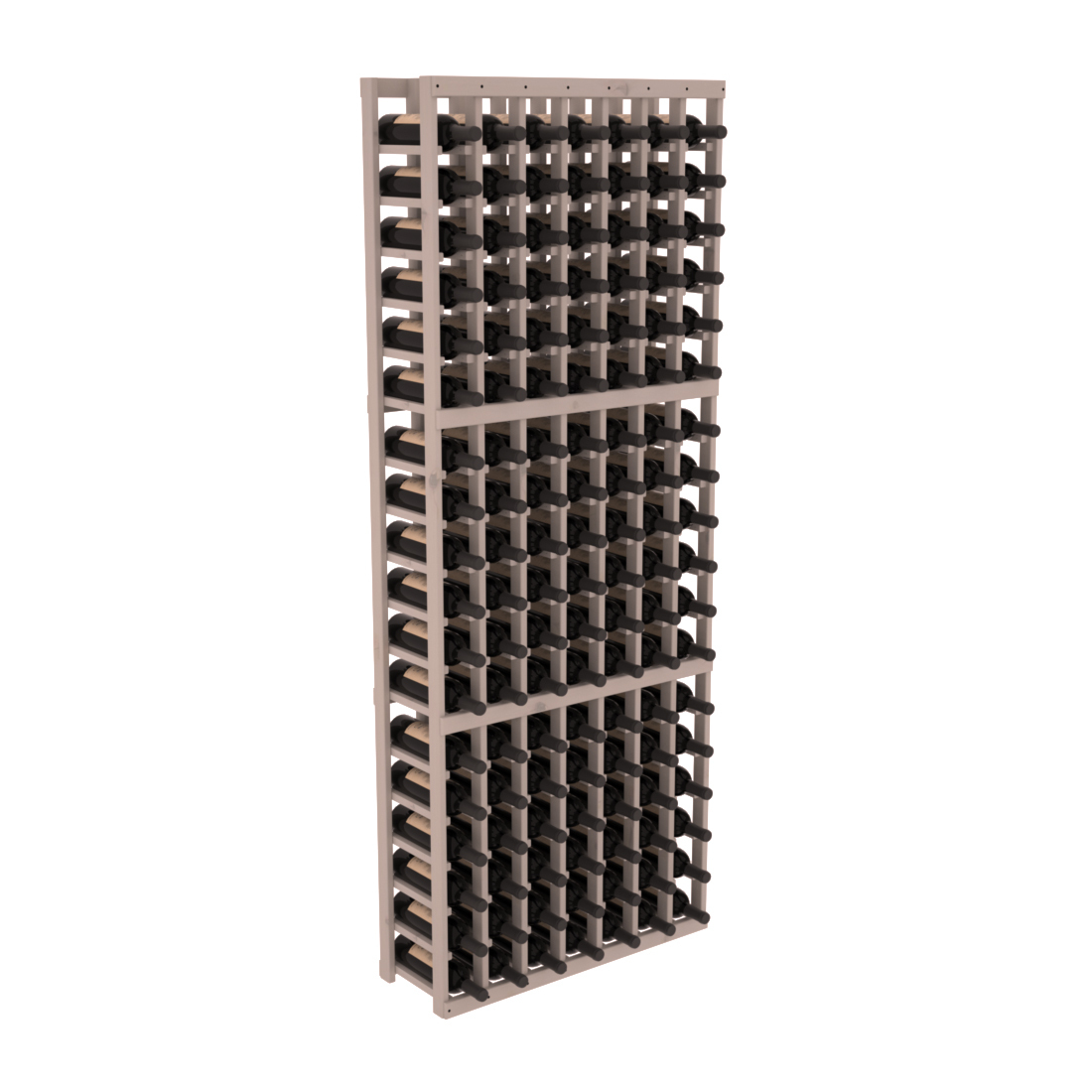 InstaCellar 7 Column Standard Rack – Knotty Alder / Greywash stained