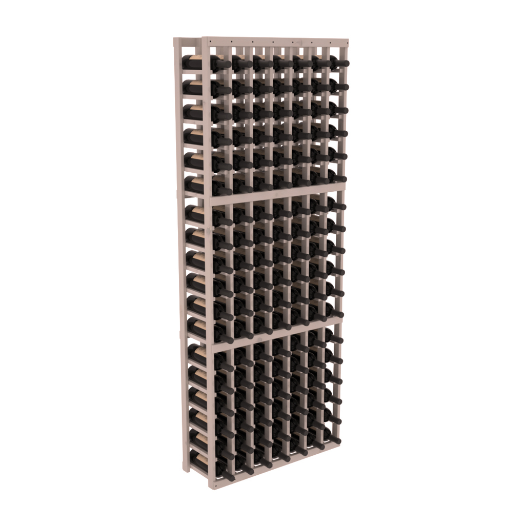 InstaCellar 7 Column Standard Rack – Knotty Alder / Greywash stained