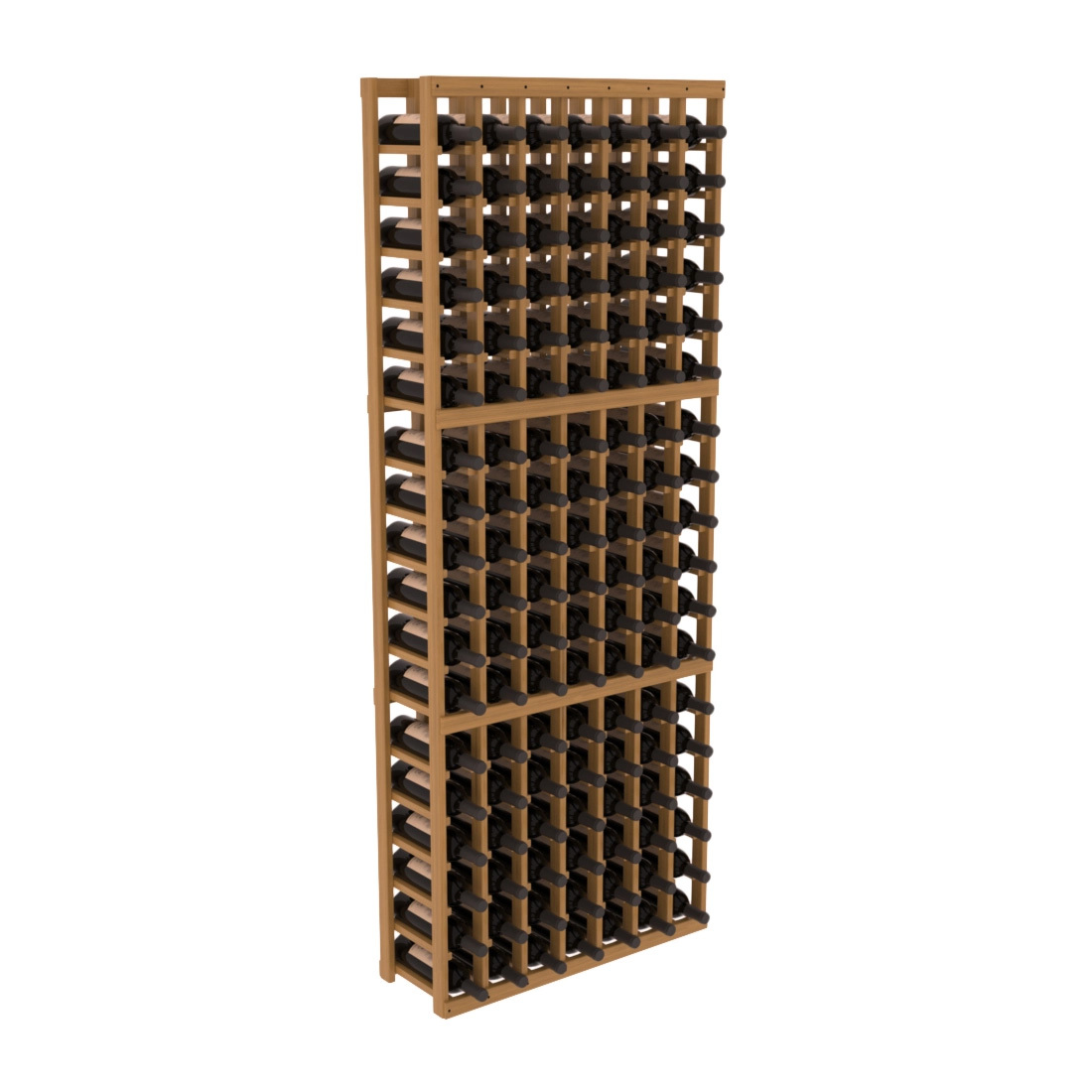 InstaCellar 7 Column Standard Rack – Grand Mahogany / Oak stained