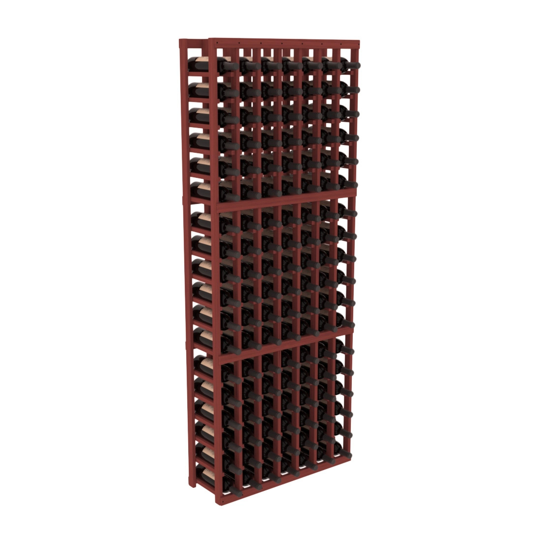 InstaCellar 7 Column Standard Rack – Grand Mahogany / Cherry stained