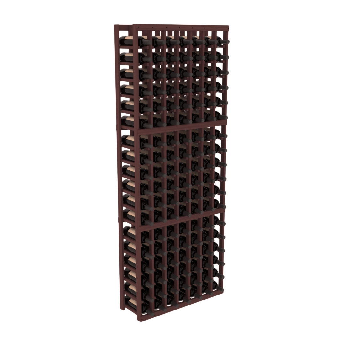 InstaCellar 7 Column Standard Rack – Grand Mahogany / Walnut stained