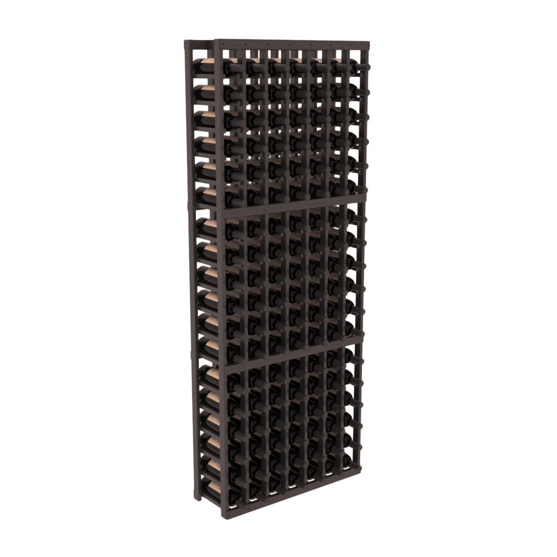 InstaCellar 7 Column Standard Rack – Grand Mahogany / Black stained