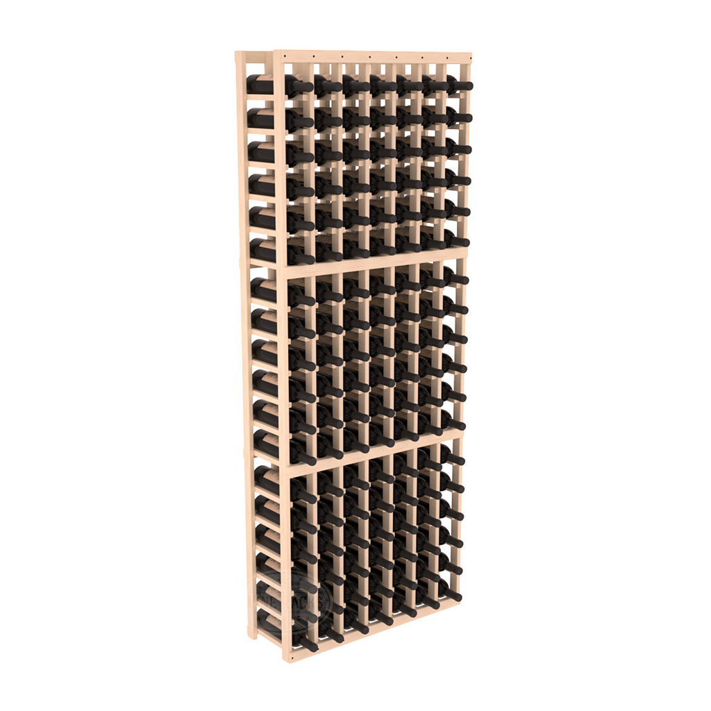 InstaCellar 7 Column Standard Rack – Ponderosa Pine / Unstained