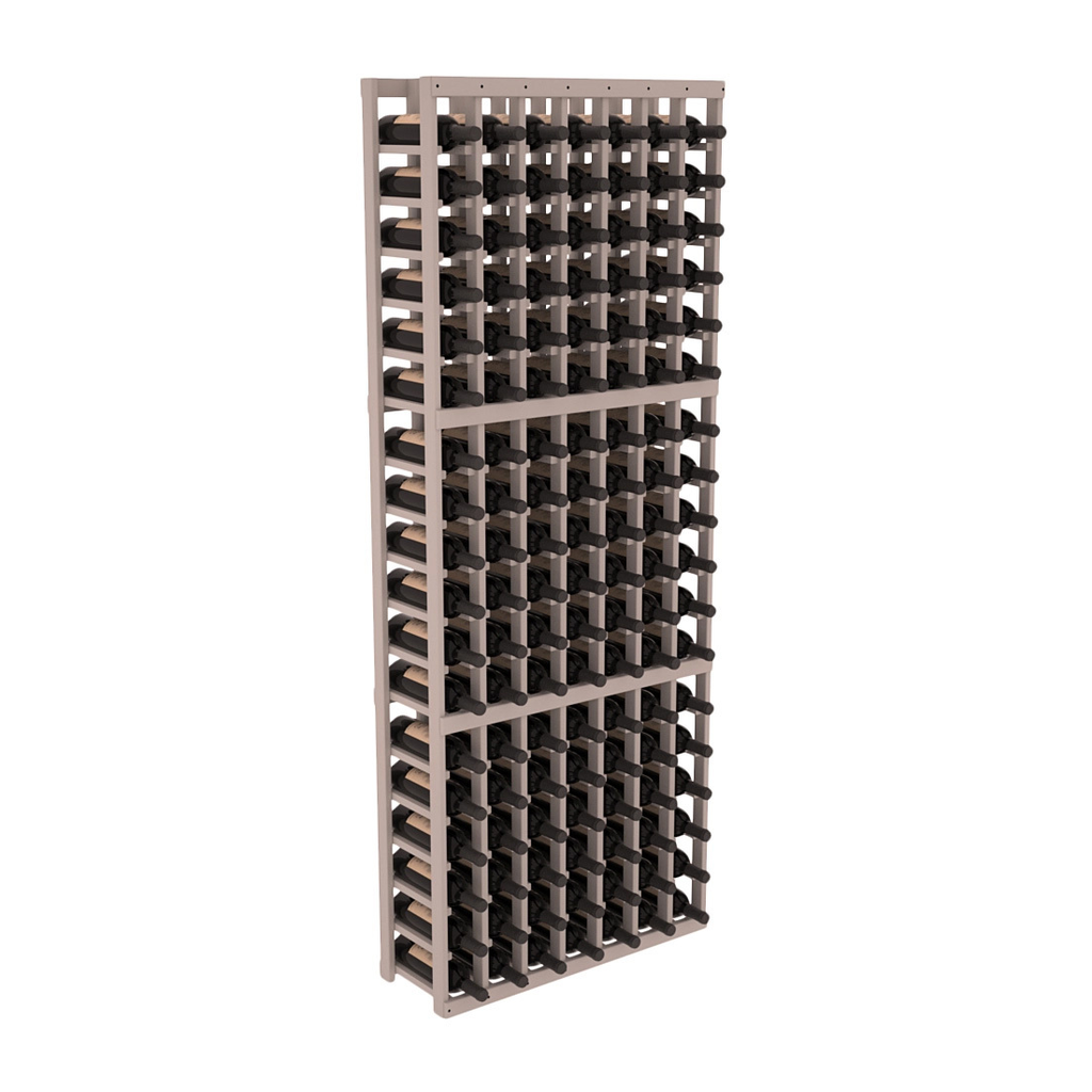 InstaCellar 7 Column Standard Rack – Ponderosa Pine / Greywash stained