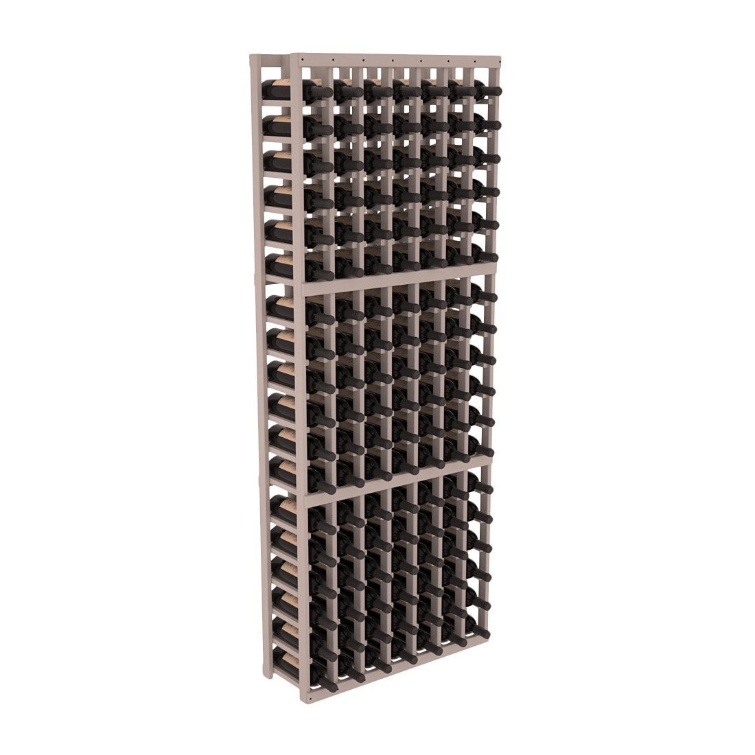 InstaCellar 7 Column Standard Rack – Ponderosa Pine / Greywash stained