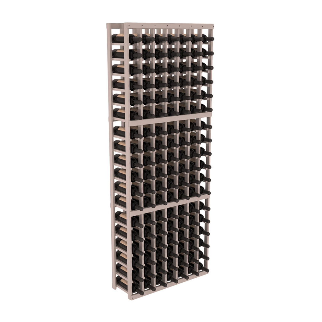 InstaCellar 7 Column Standard Rack – Ponderosa Pine / Greywash stained