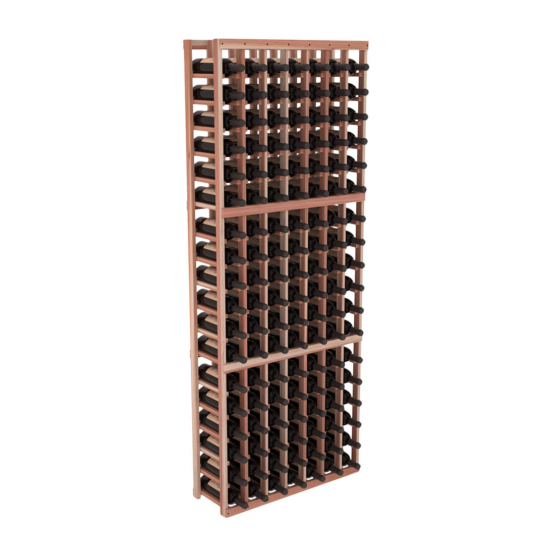 InstaCellar 7 Column Standard Rack – Premium Redwood / Unstained