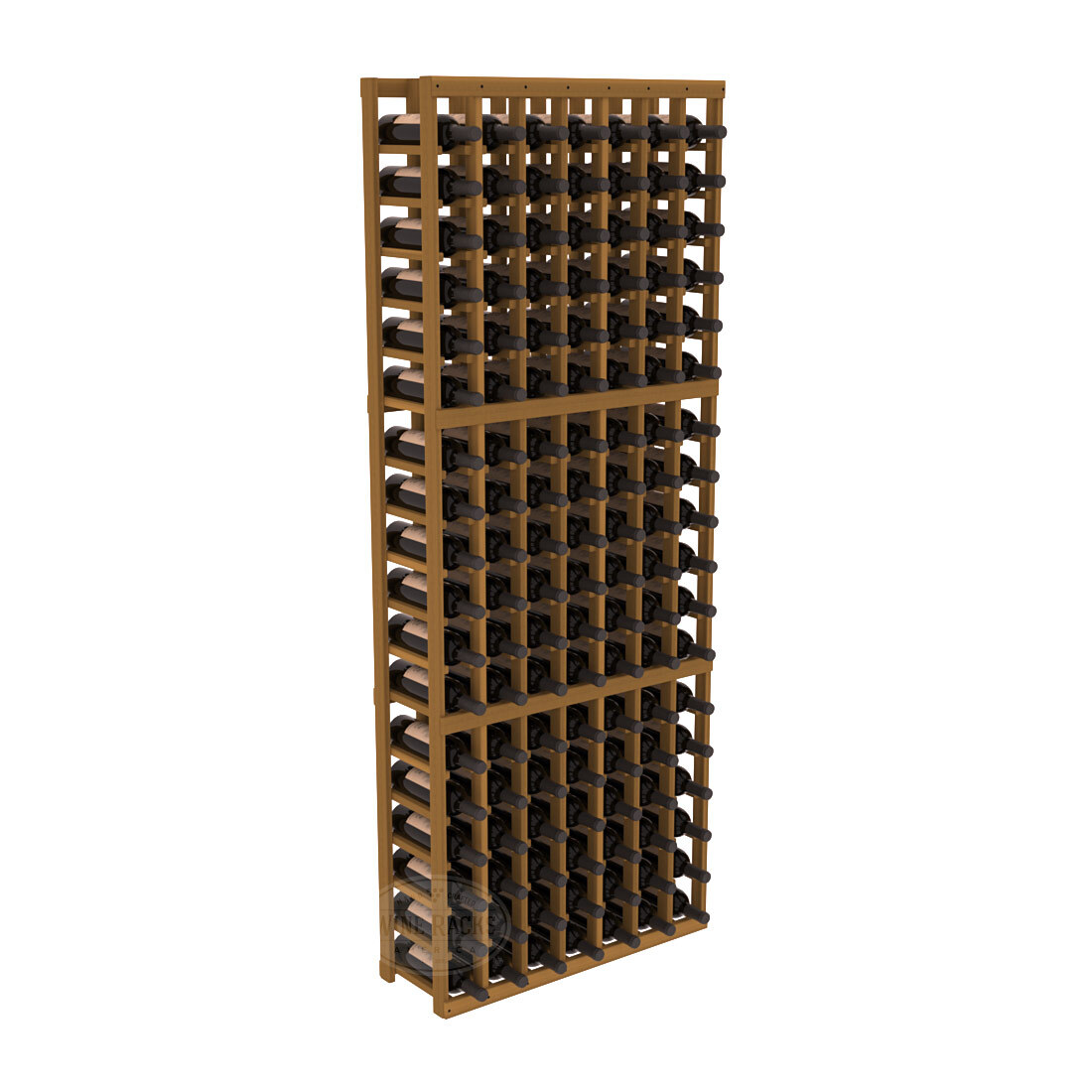 InstaCellar 7 Column Standard Rack – Premium Redwood / Oak stained