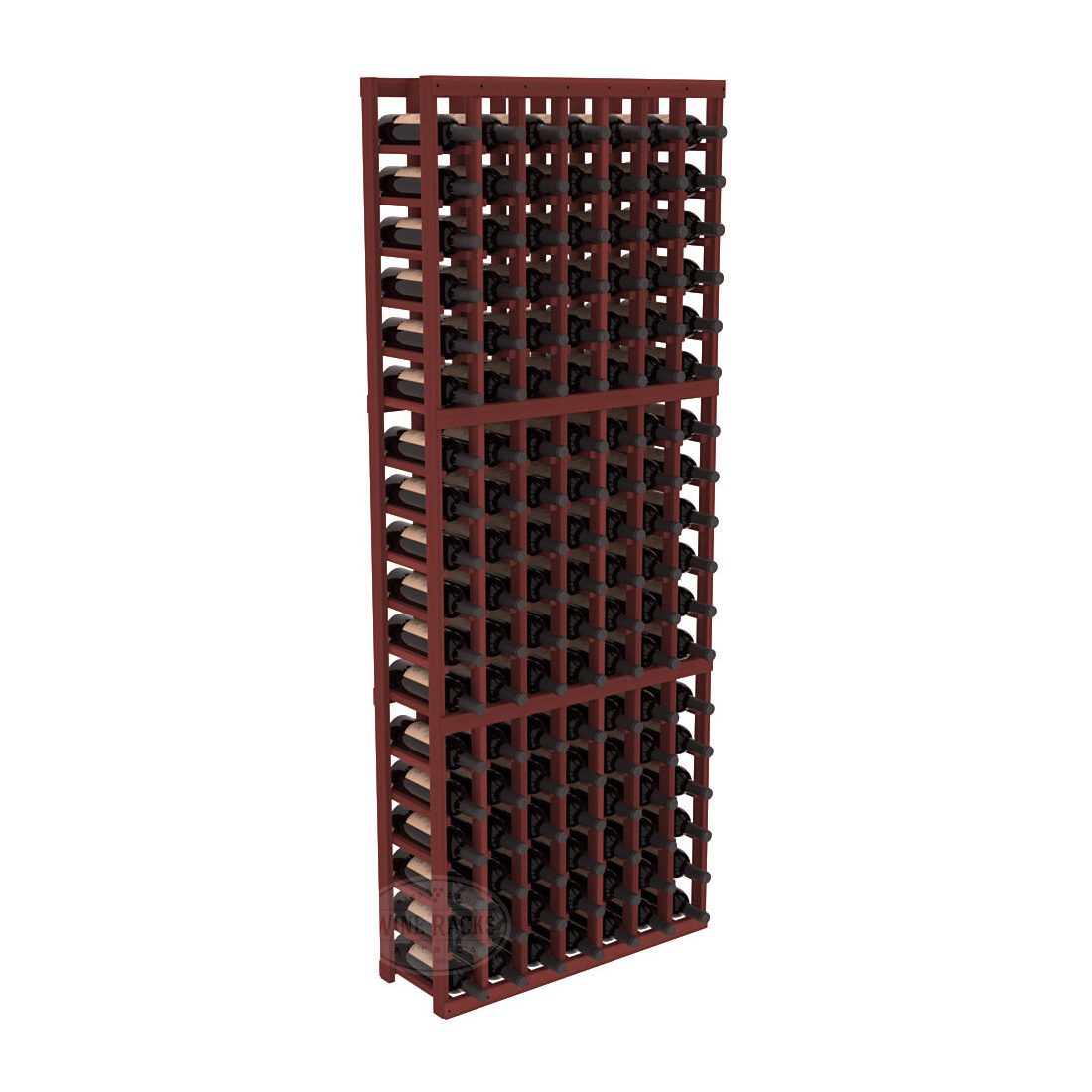 InstaCellar 7 Column Standard Rack – Premium Redwood / Cherry stained