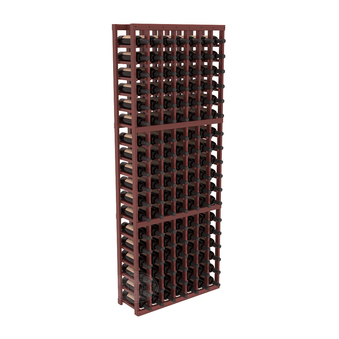 InstaCellar 7 Column Standard Rack – Premium Redwood / Cherry stained
