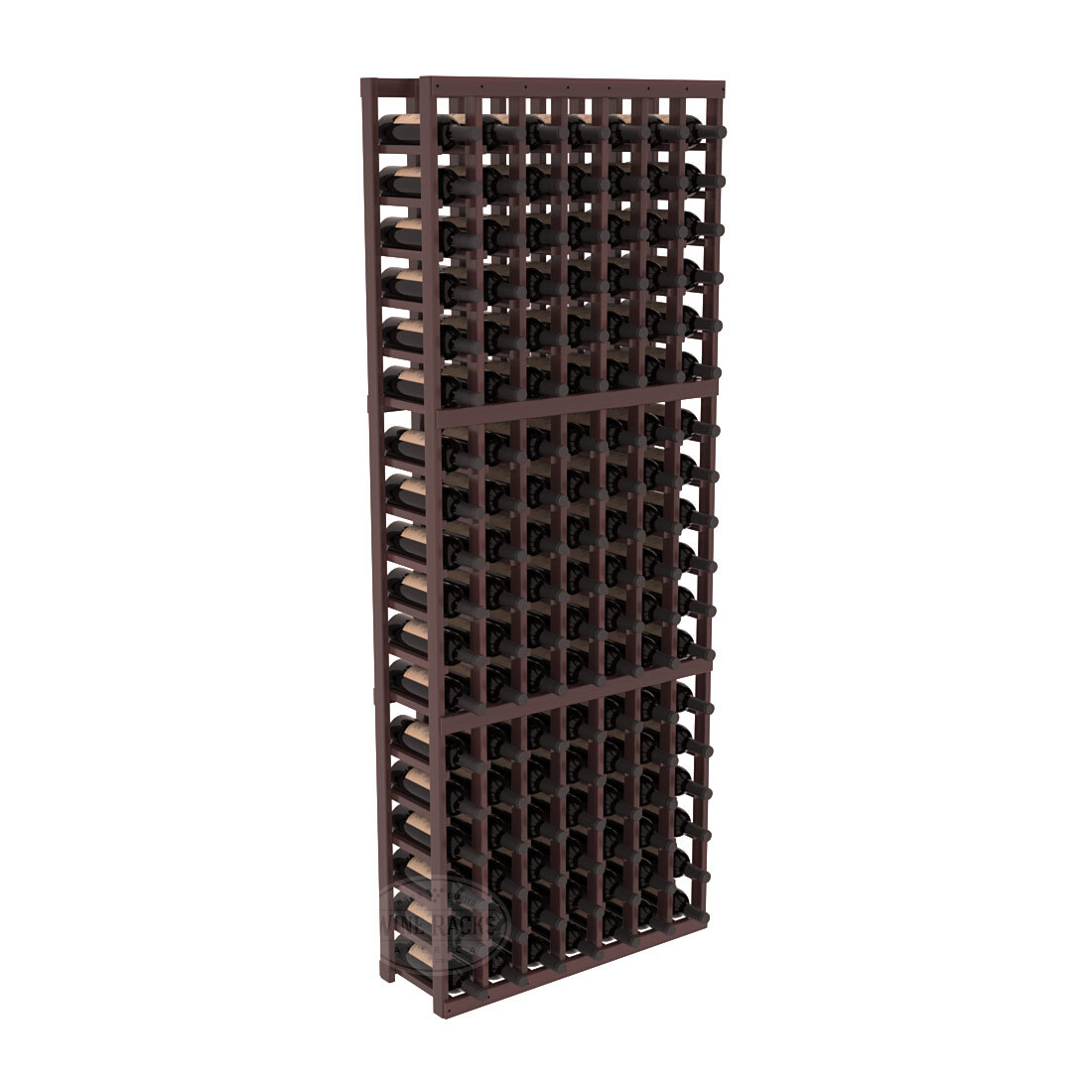 InstaCellar 7 Column Standard Rack – Premium Redwood / Walnut stained