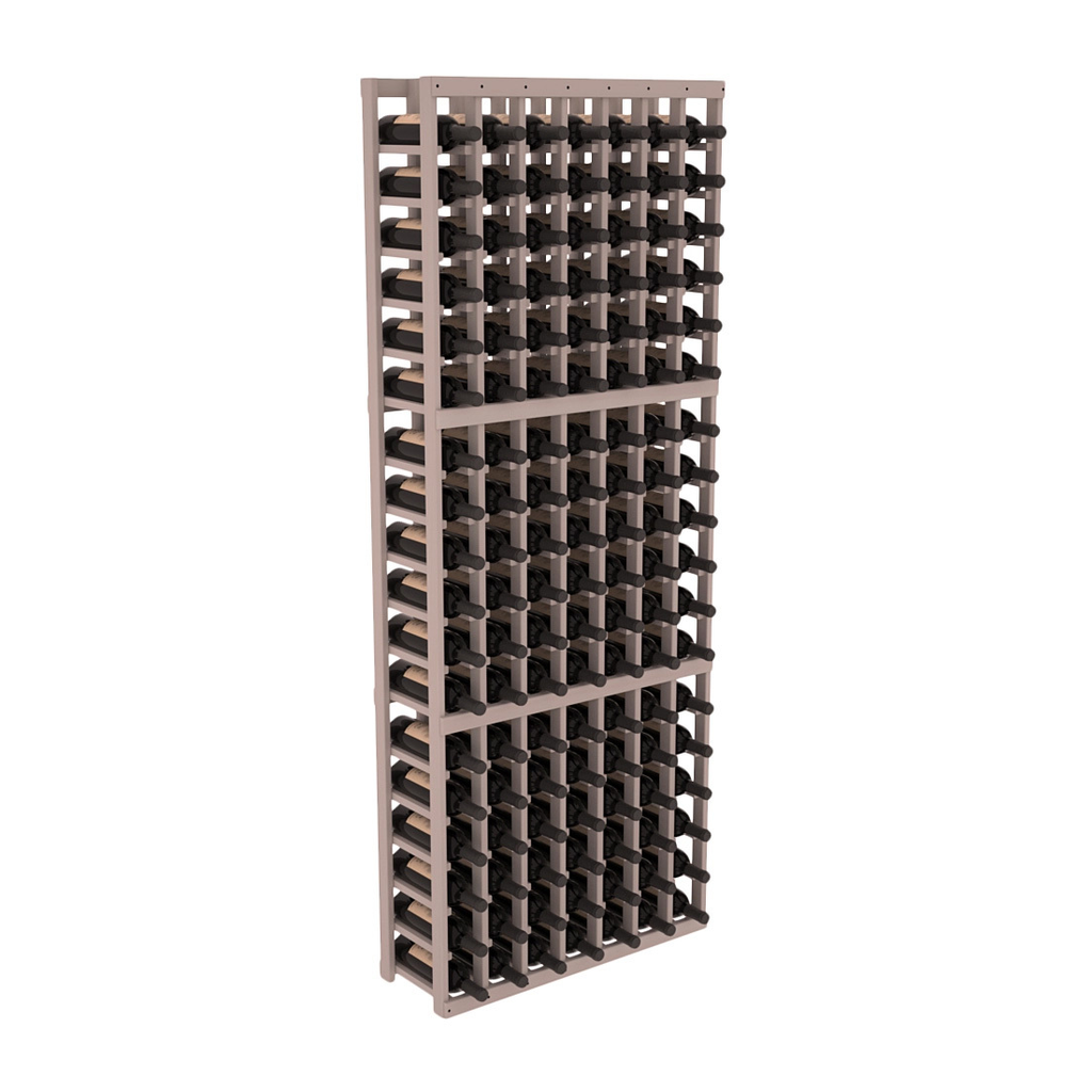 InstaCellar 7 Column Standard Rack – Premium Redwood / Greywash stained