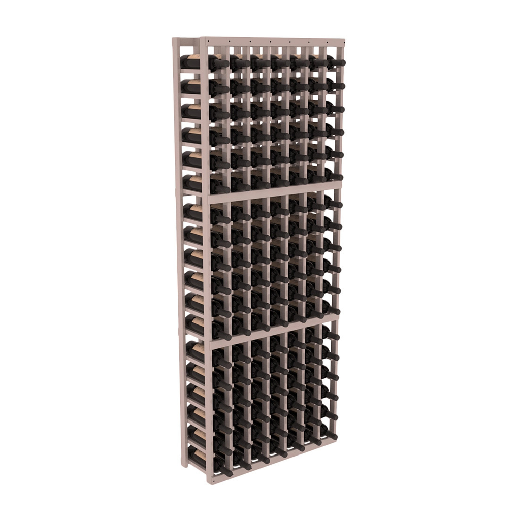 InstaCellar 7 Column Standard Rack – Premium Redwood / Greywash stained