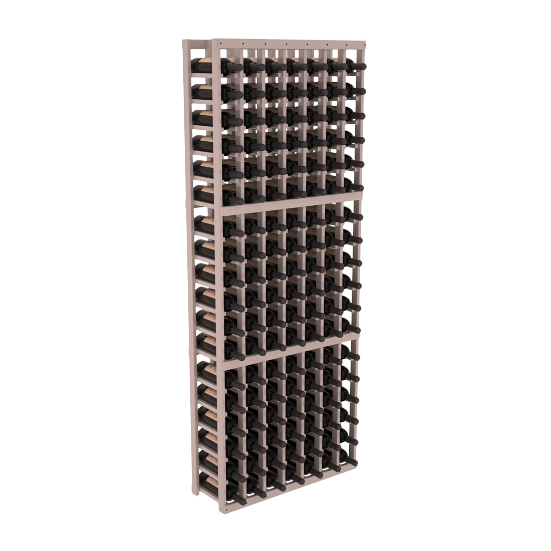 InstaCellar 7 Column Standard Rack – Premium Redwood / Greywash stained