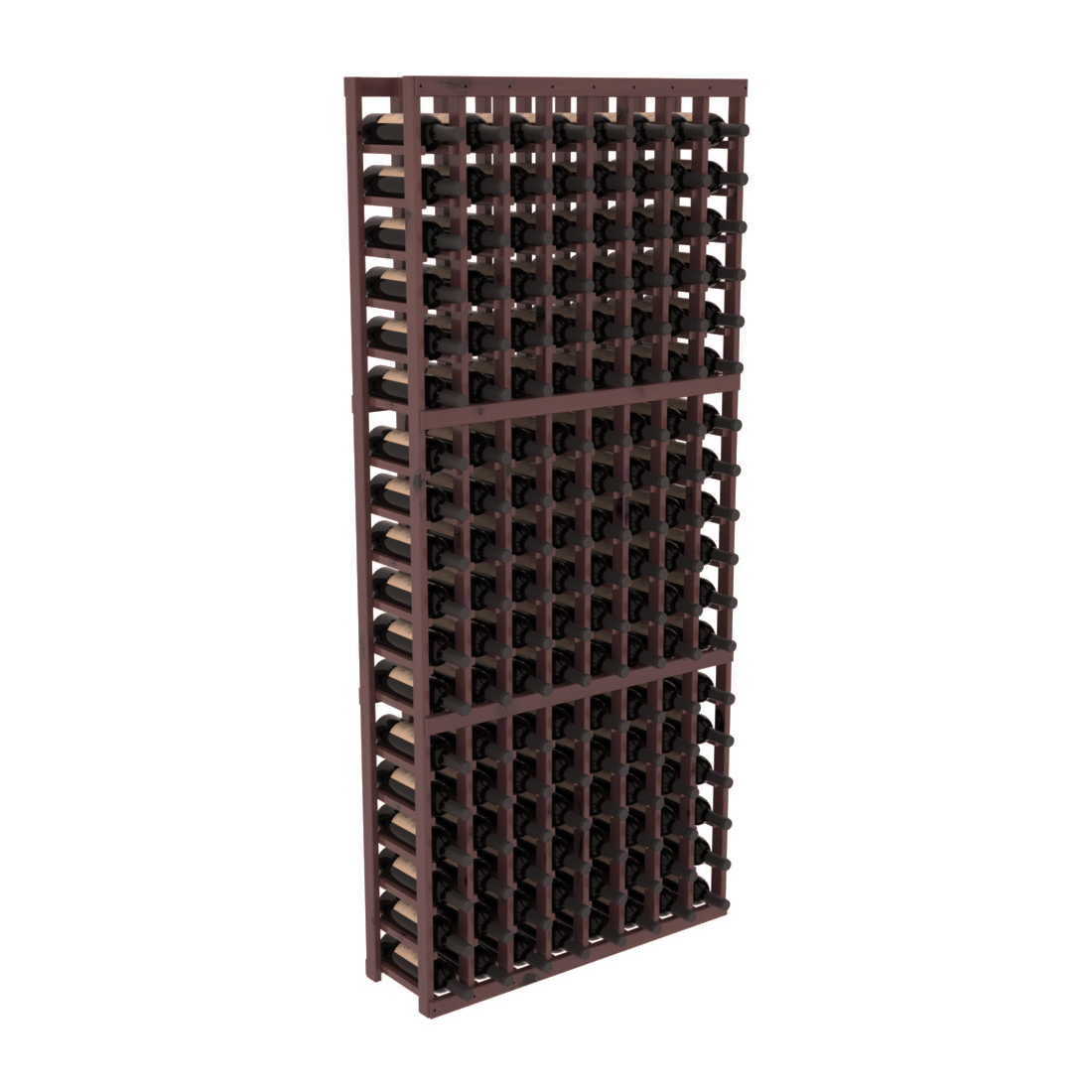 InstaCellar 8 Column Standard Rack – Knotty Alder / Walnut stained