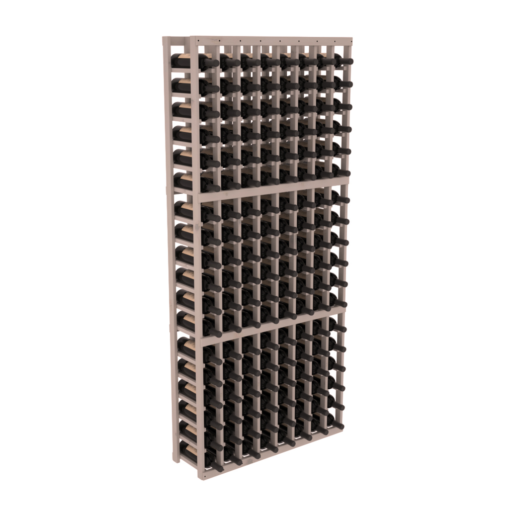 InstaCellar 8 Column Standard Rack – Knotty Alder / Greywash stained