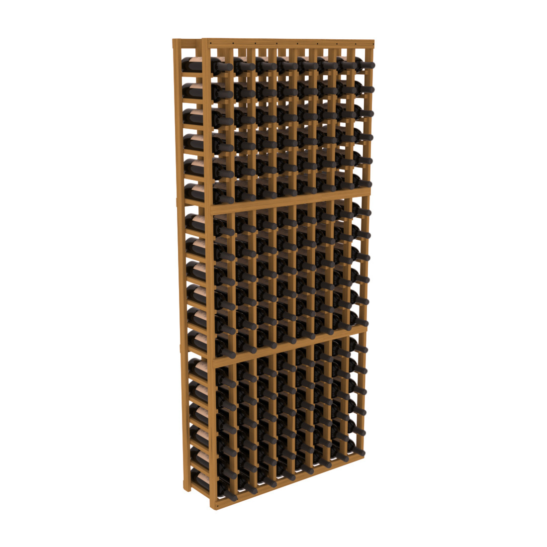 InstaCellar 8 Column Standard Rack – Grand Mahogany / Oak stained