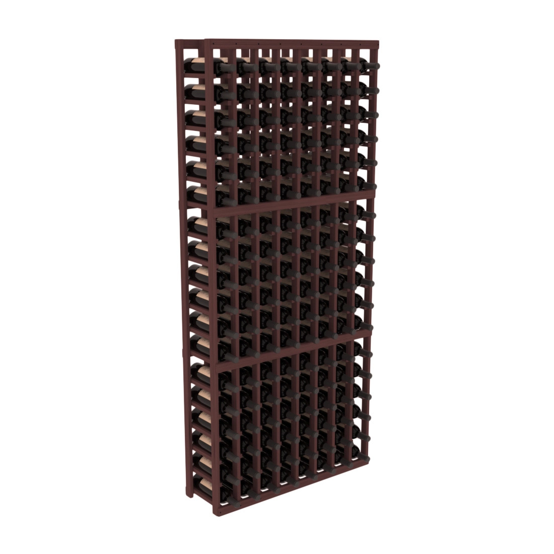 InstaCellar 8 Column Standard Rack – Grand Mahogany / Walnut stained