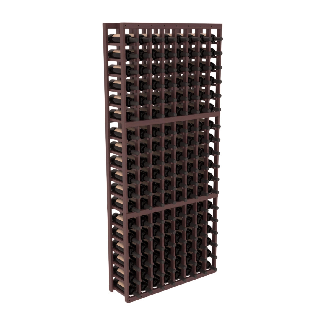 InstaCellar 8 Column Standard Rack – Grand Mahogany / Walnut stained