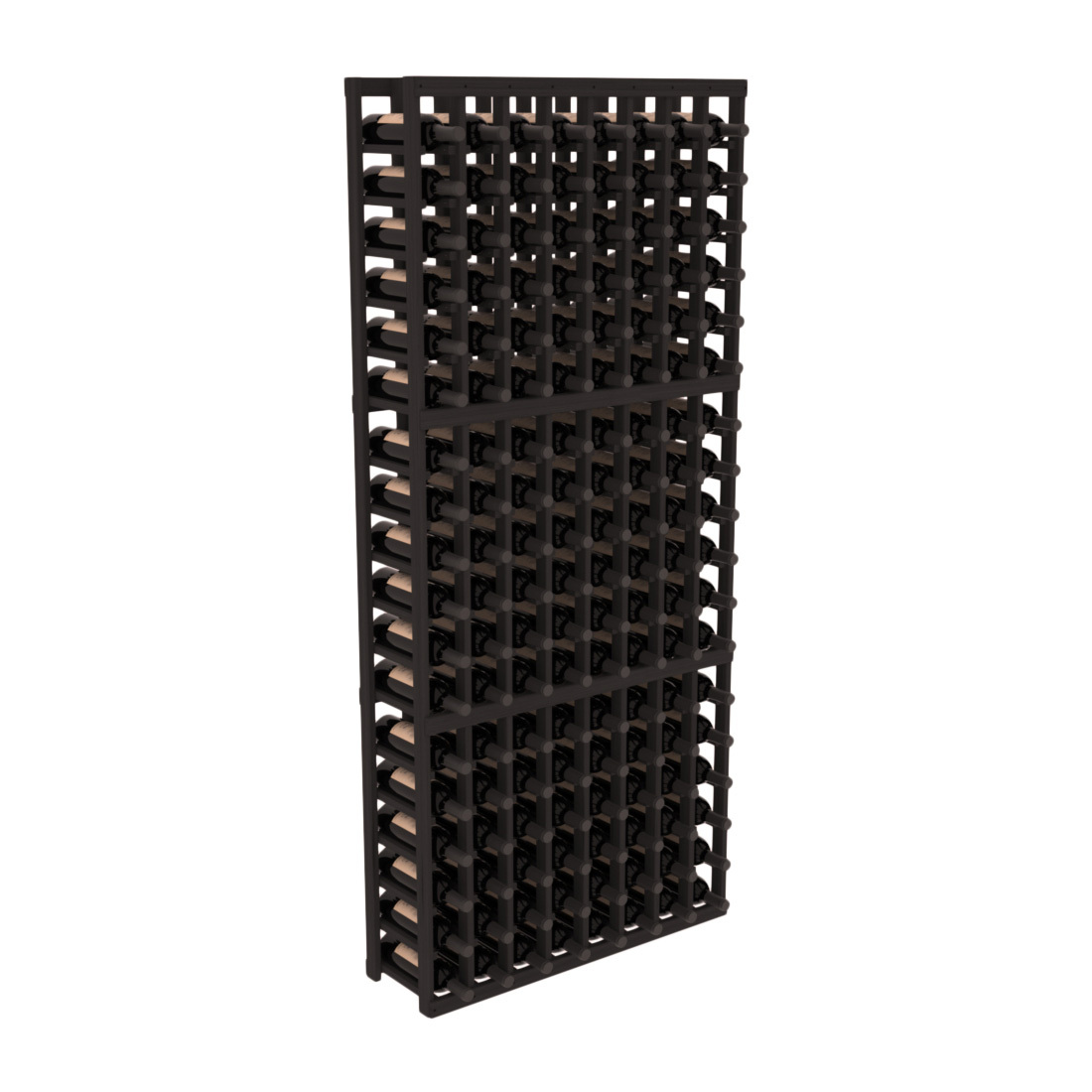 InstaCellar 8 Column Standard Rack – Grand Mahogany / Black stained