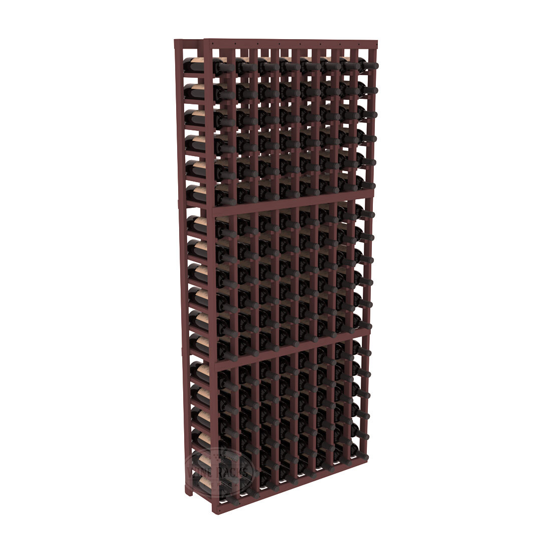 InstaCellar 8 Column Standard Rack – Ponderosa Pine / Walnut stained