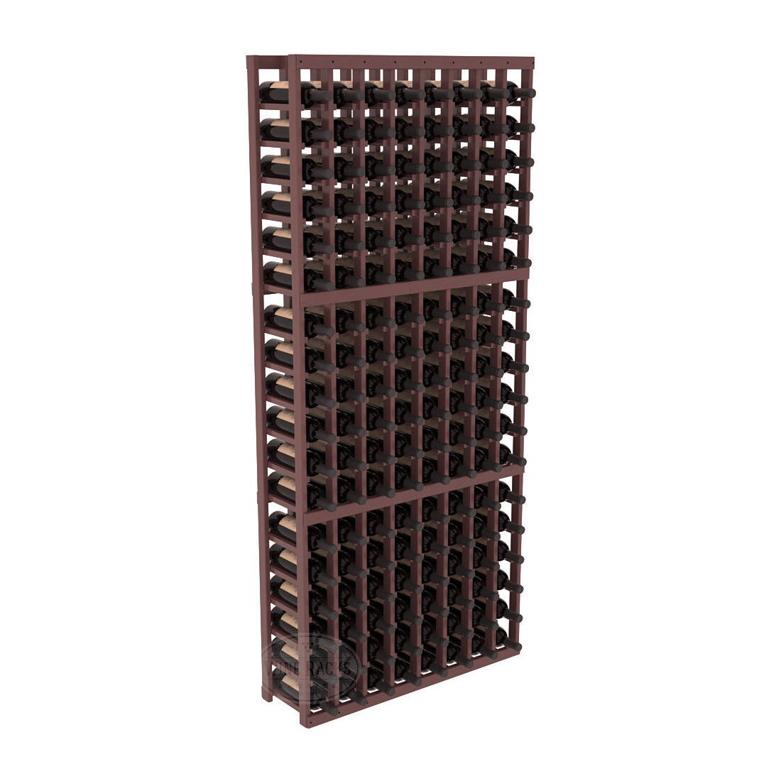 InstaCellar 8 Column Standard Rack – Ponderosa Pine / Walnut stained