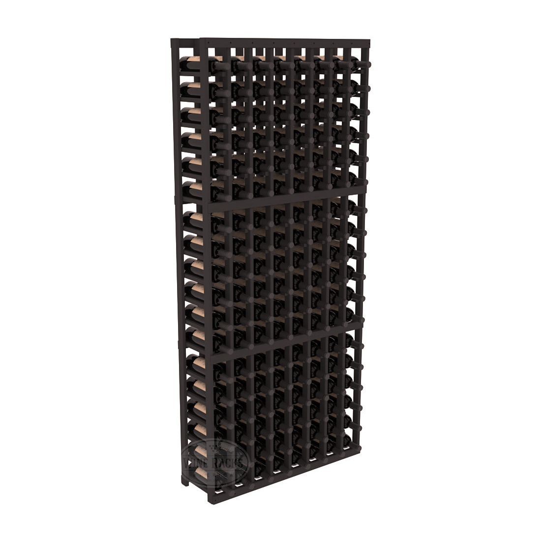 InstaCellar 8 Column Standard Rack – Ponderosa Pine / Black stained