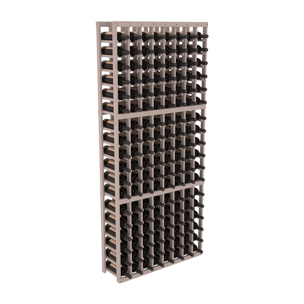 InstaCellar 8 Column Standard Rack – Ponderosa Pine / Greywash stained