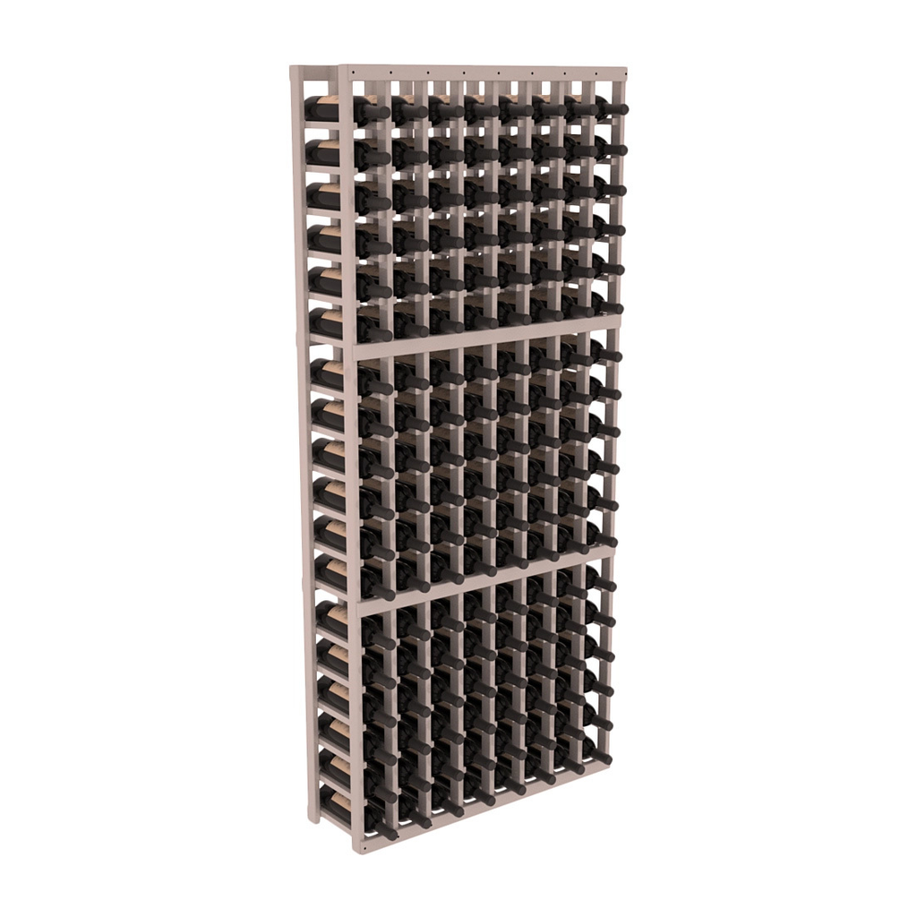 InstaCellar 8 Column Standard Rack – Ponderosa Pine / Greywash stained