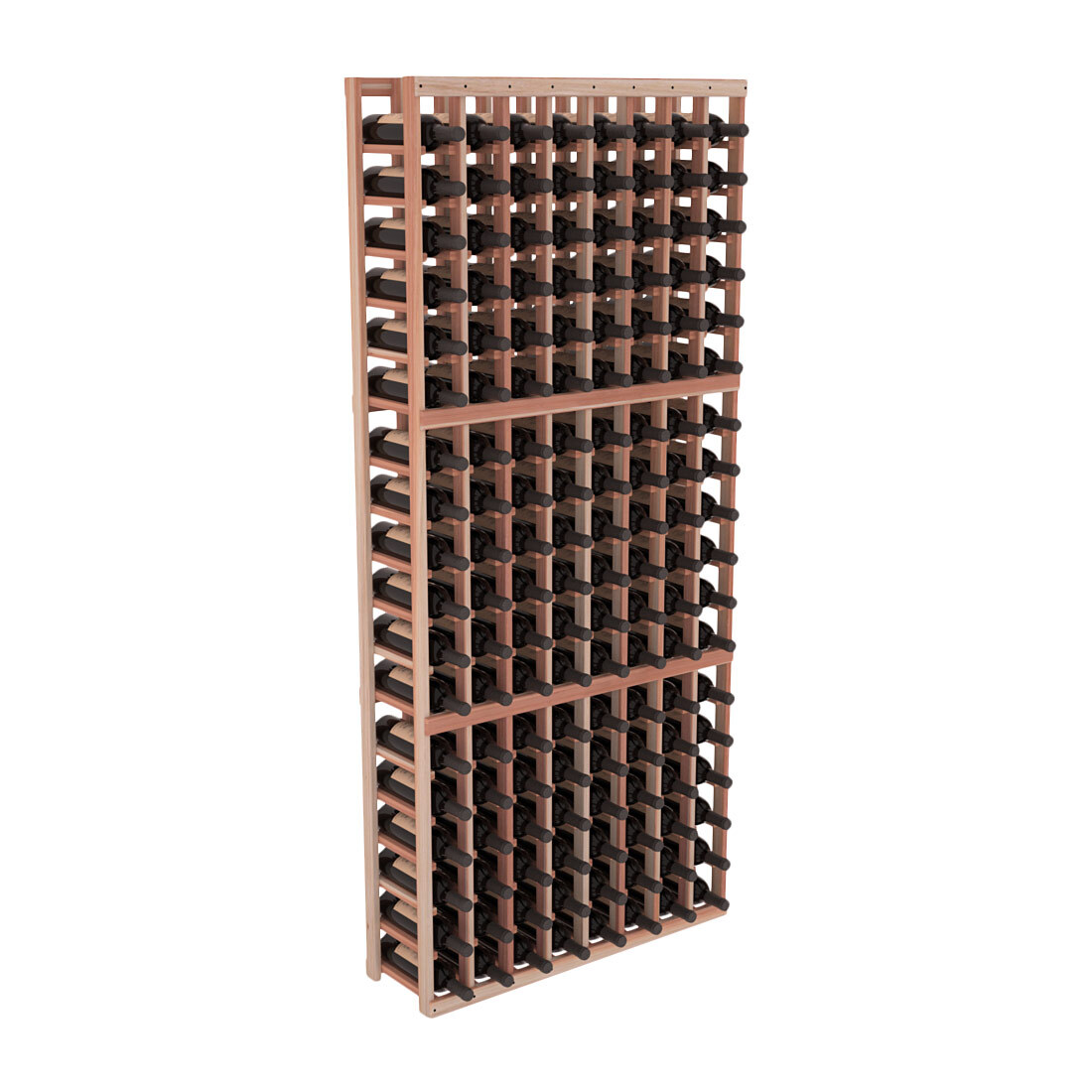 InstaCellar 8 Column Standard Rack – Premium Redwood / Unstained