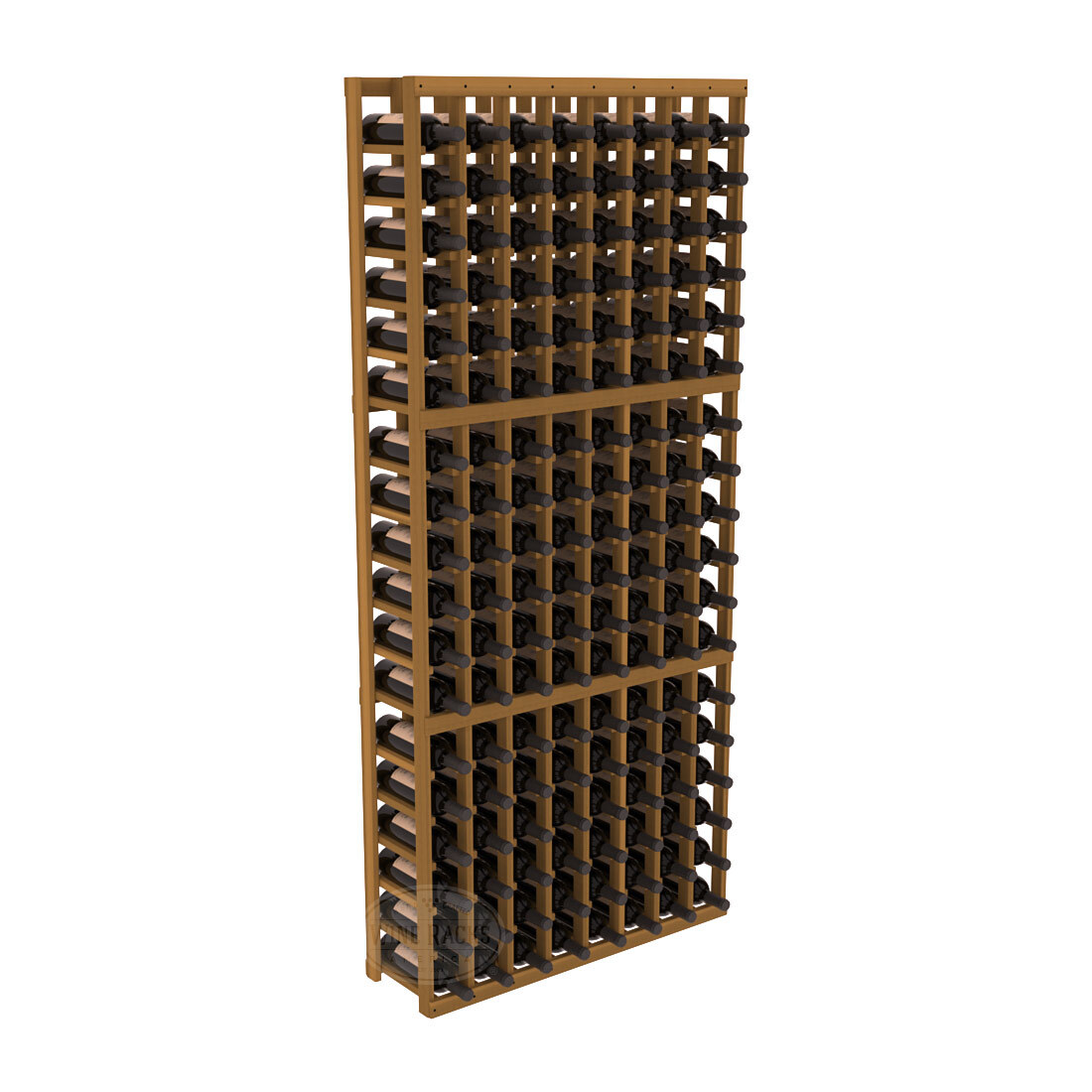 InstaCellar 8 Column Standard Rack – Premium Redwood / Oak stained