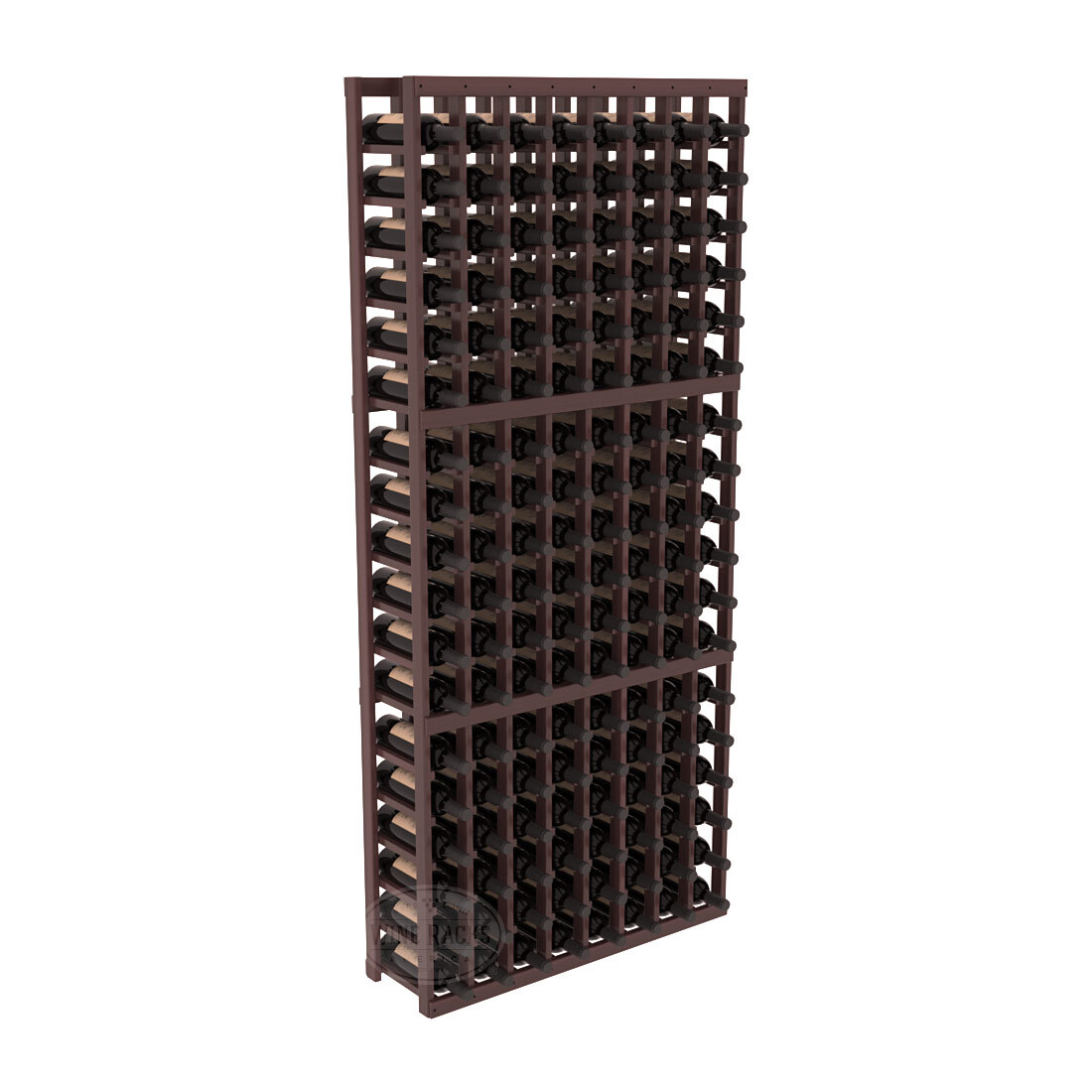 InstaCellar 8 Column Standard Rack – Premium Redwood / Walnut stained