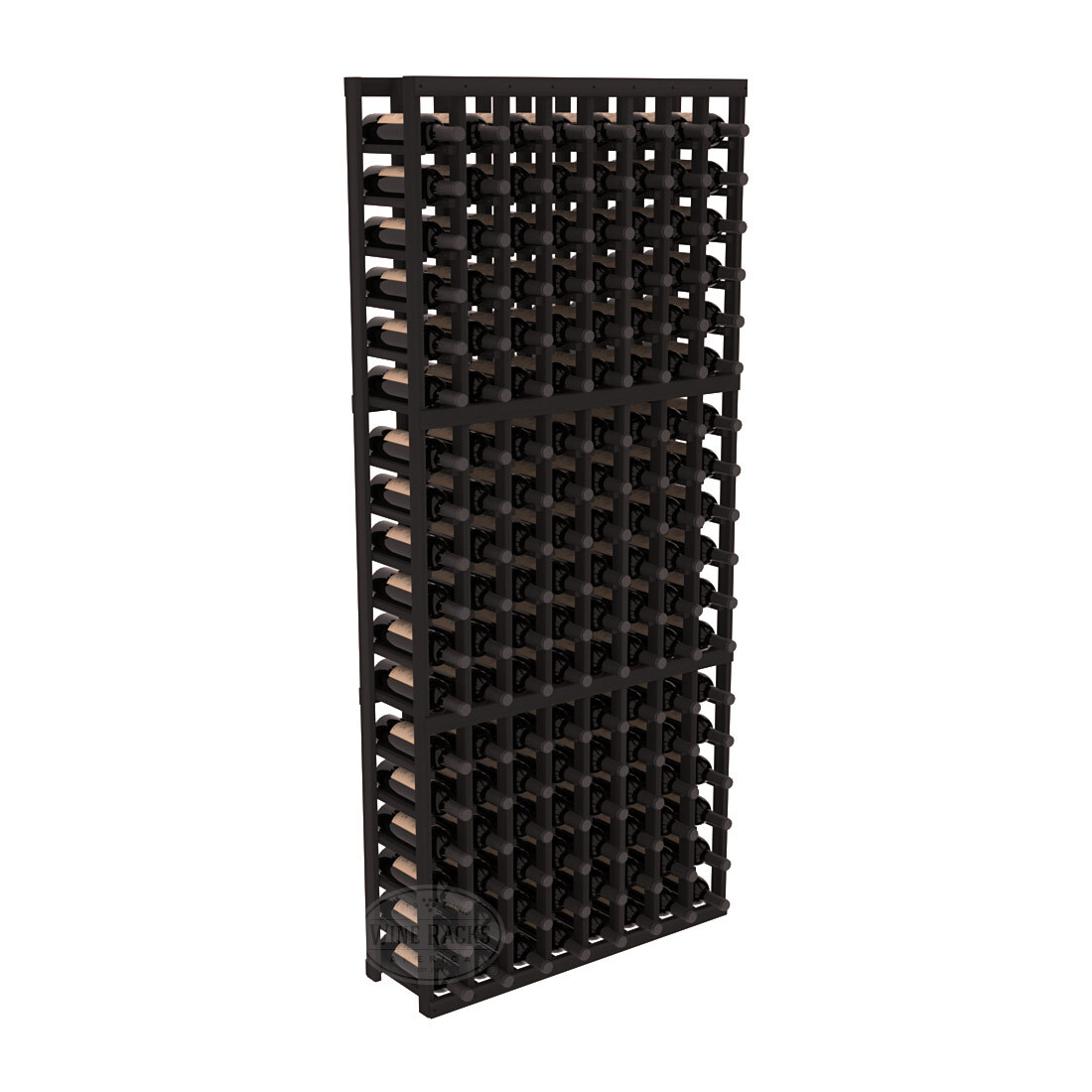 InstaCellar 8 Column Standard Rack – Premium Redwood / Black stained