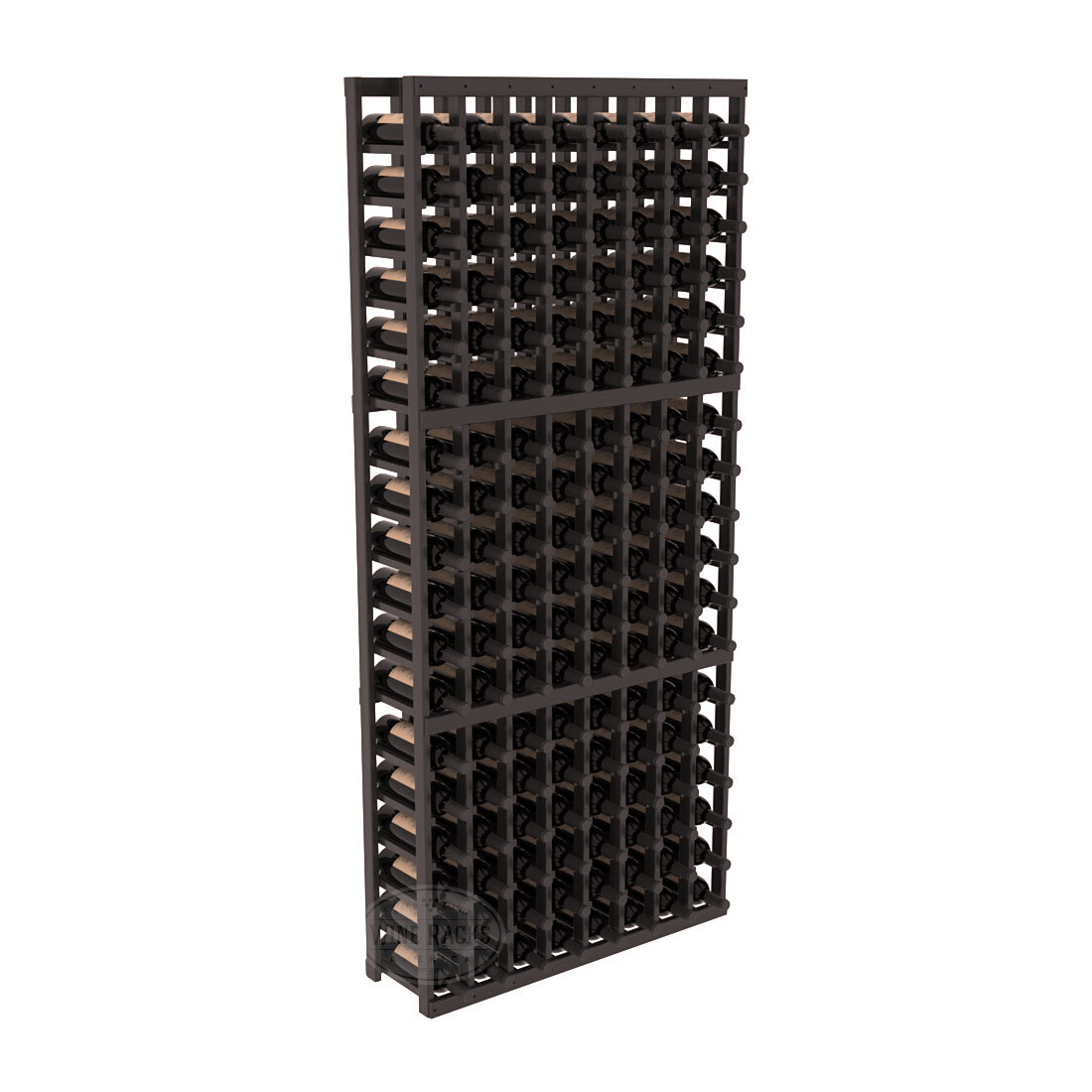 InstaCellar 8 Column Standard Rack – Premium Redwood / Black stained